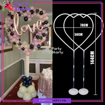 Heart Shaped Balloon Stand For Birthday, Anniversary, Wedding Decoration Reusable for any occasions Party Decorations